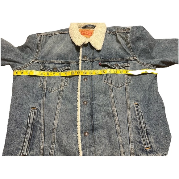 Levi’s Sherpa Trucker Jacket 16365-0044 Men’s Size L Light Blue Denim EXC cond - Picture 5 of 13